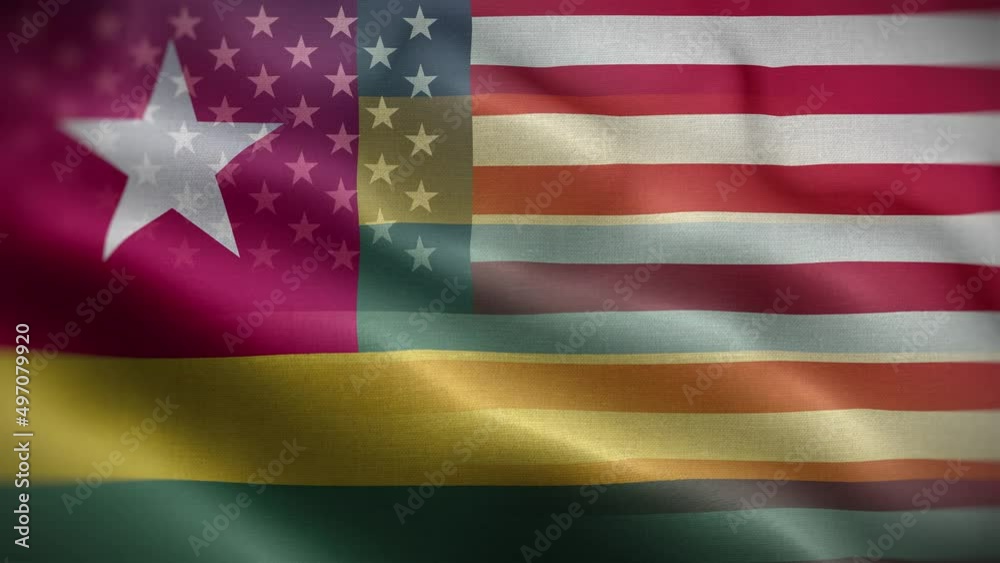 USA Togo Flag Loop Background 4K USA Togo Flag Loop Background 4K
