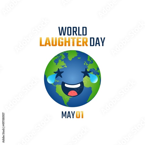 vector graphic of world laughter day good for world laughter day celebration. flat design. flyer design.flat illustration.