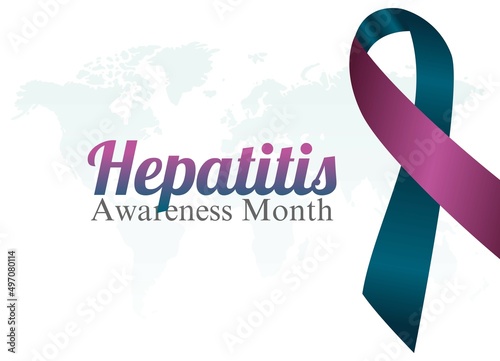 vector graphic of hepatitis awareness month good for hepatitis awareness month celebration. flat design. flyer design.flat illustration.