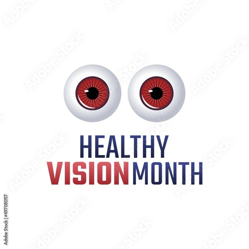 vector graphic of healthy vision month good for healthy vision month celebration. flat design. flyer design.flat illustration.