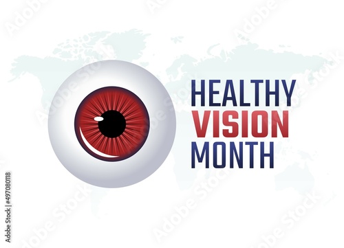 vector graphic of healthy vision month good for healthy vision month celebration. flat design. flyer design.flat illustration.