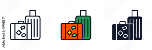 luggage icon symbol template for graphic and web design collection logo vector illustration