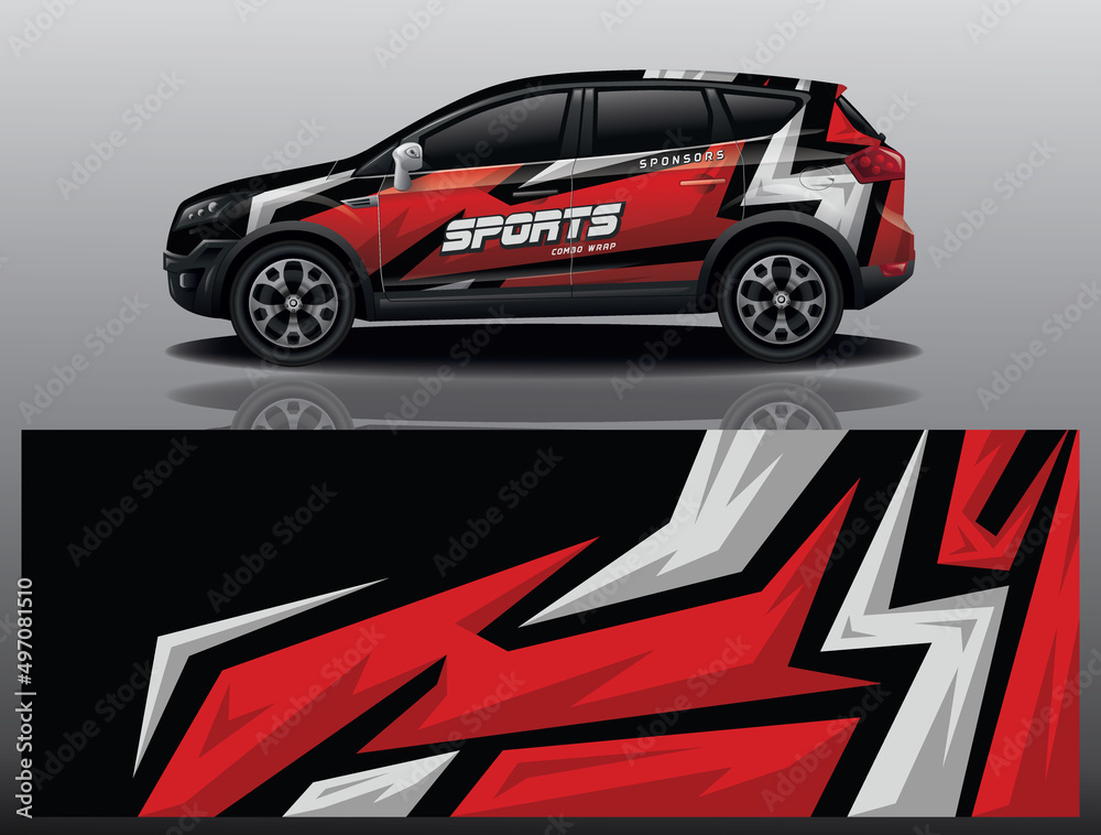 Obraz premium wrap car design template