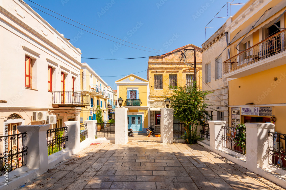 Fototapeta premium Streets of Symi town, Dodecanese islands, Greece