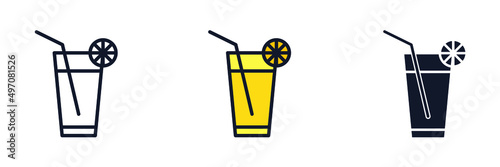 soft drink icon symbol template for graphic and web design collection logo vector illustration