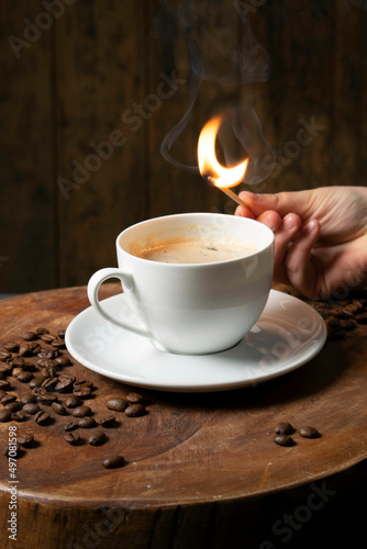 Burning coffee
