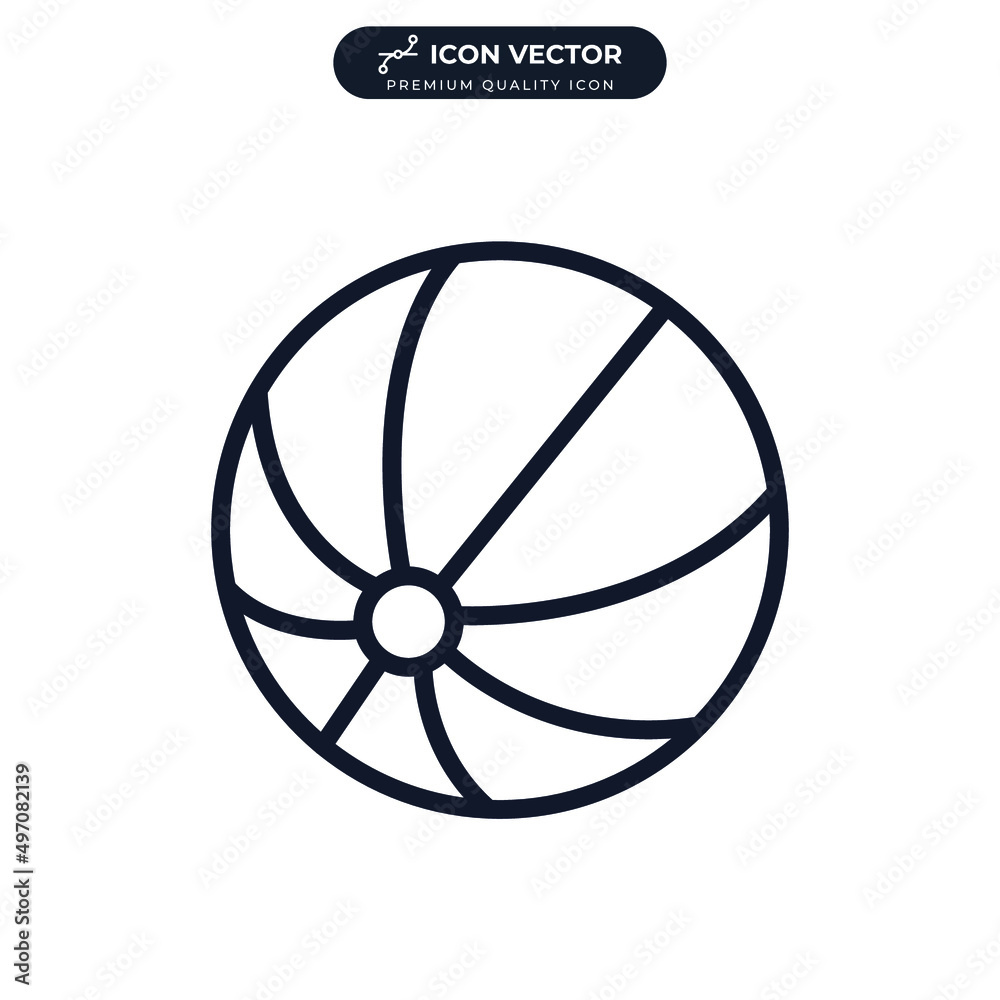 beach ball icon symbol template for graphic and web design collection logo vector illustration