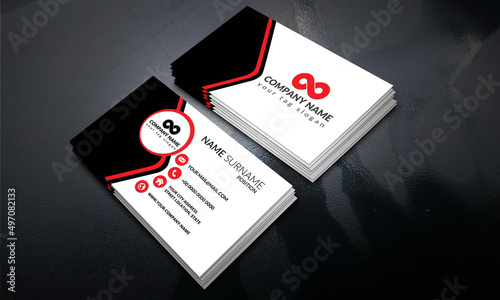 modern smart read black business card design