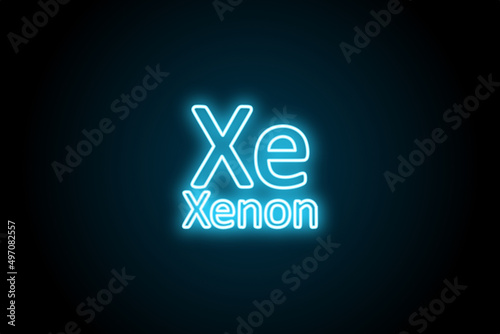 Xenon noble gas periodic table element symbol