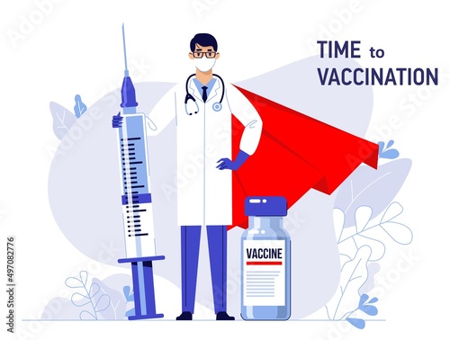 People vaccination concept for immunity health. Covid-19.