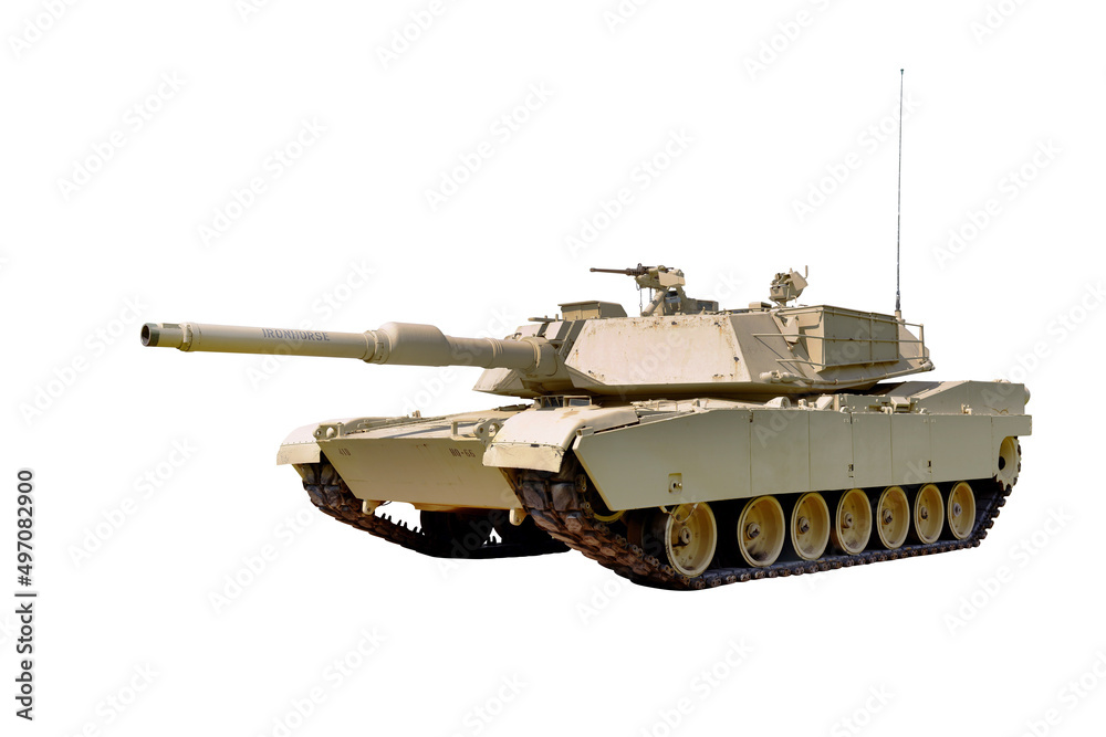 battle tank isolated on white background