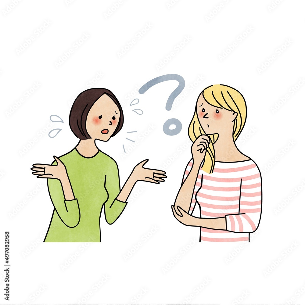 外国語が通じなくて困る日本人女性
外国語が通じなくて困る日本人女性