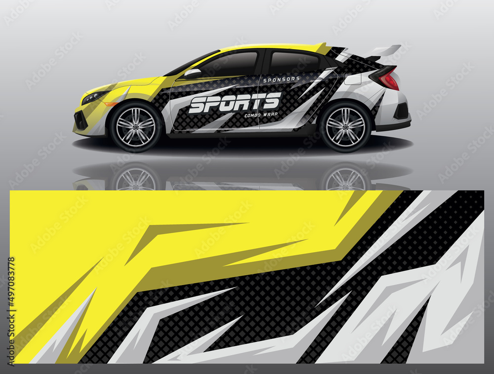 wrap car design template