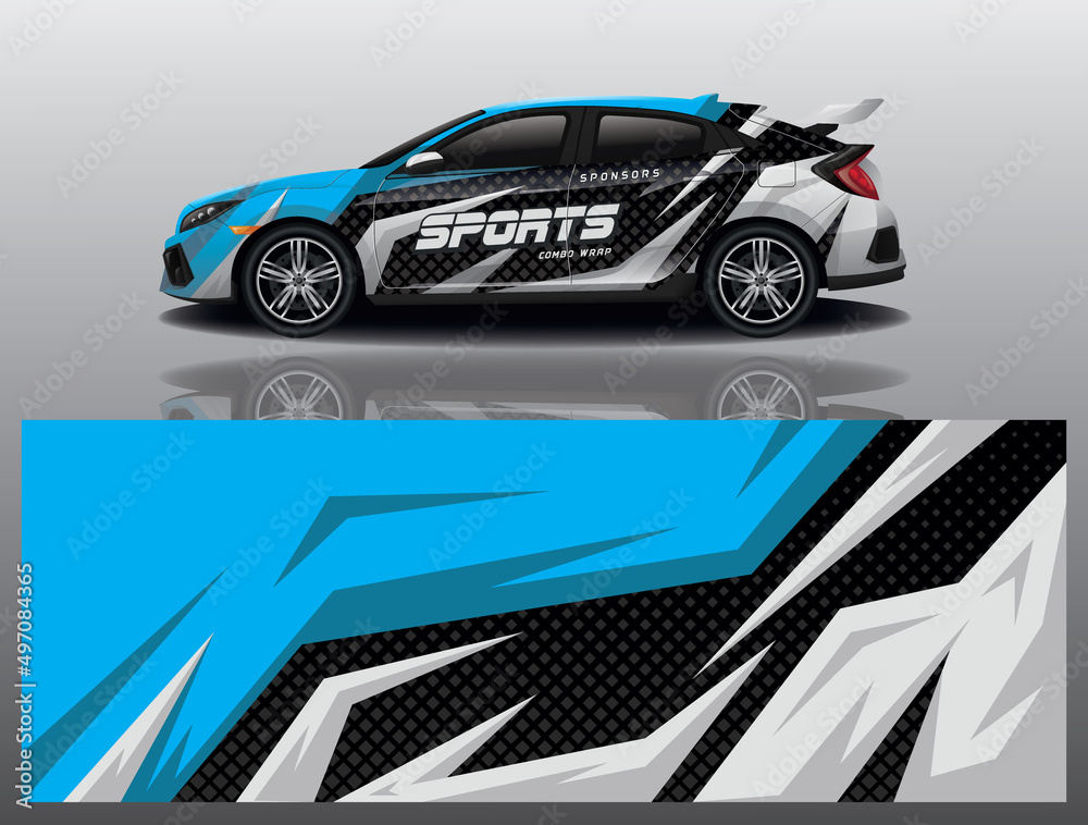 wrap car design template