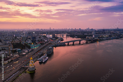 Sunset over Dnipro