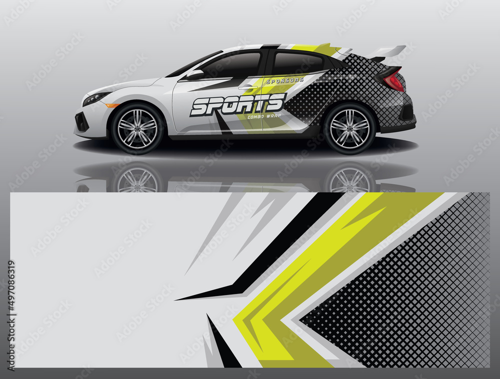 Fototapeta premium wrap car design template