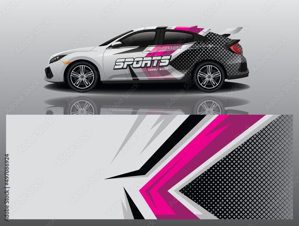 Obraz premium wrap car design template
