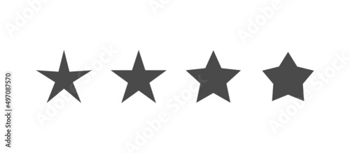 Stars icon collection. Simple vector star pictogram set.