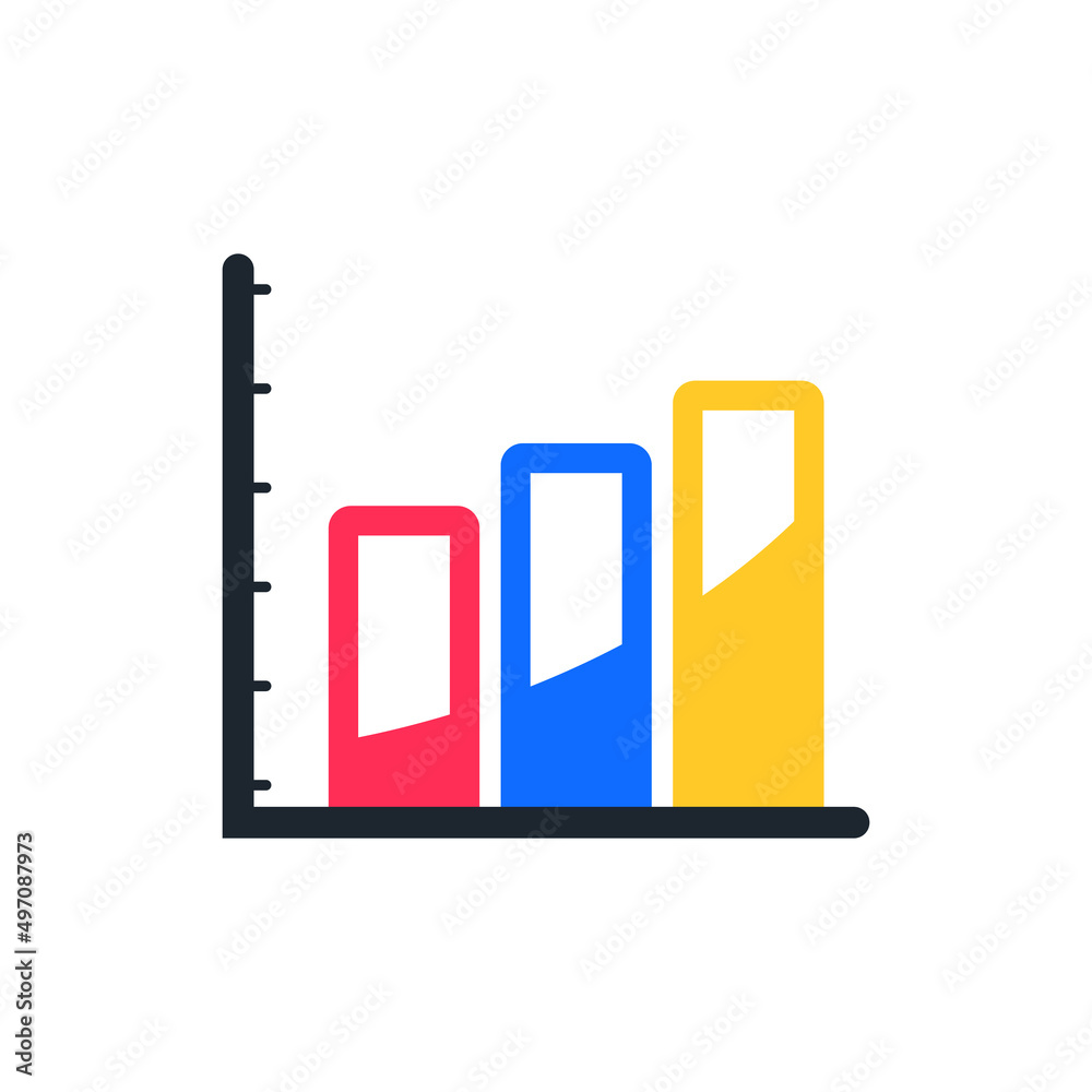 Icon business graph or chart diagram. Icon business graph or chart diagram.
