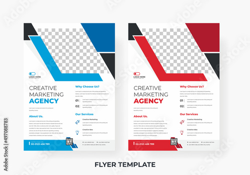 Corporate business Flyer Layout template design photo