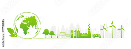 Banner design for World environment day  Earth day   Eco friendly and Sustainability development concept  Vector illustration