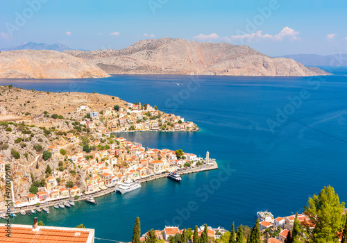 Symi town seascape, Dodecanese islands, Greece