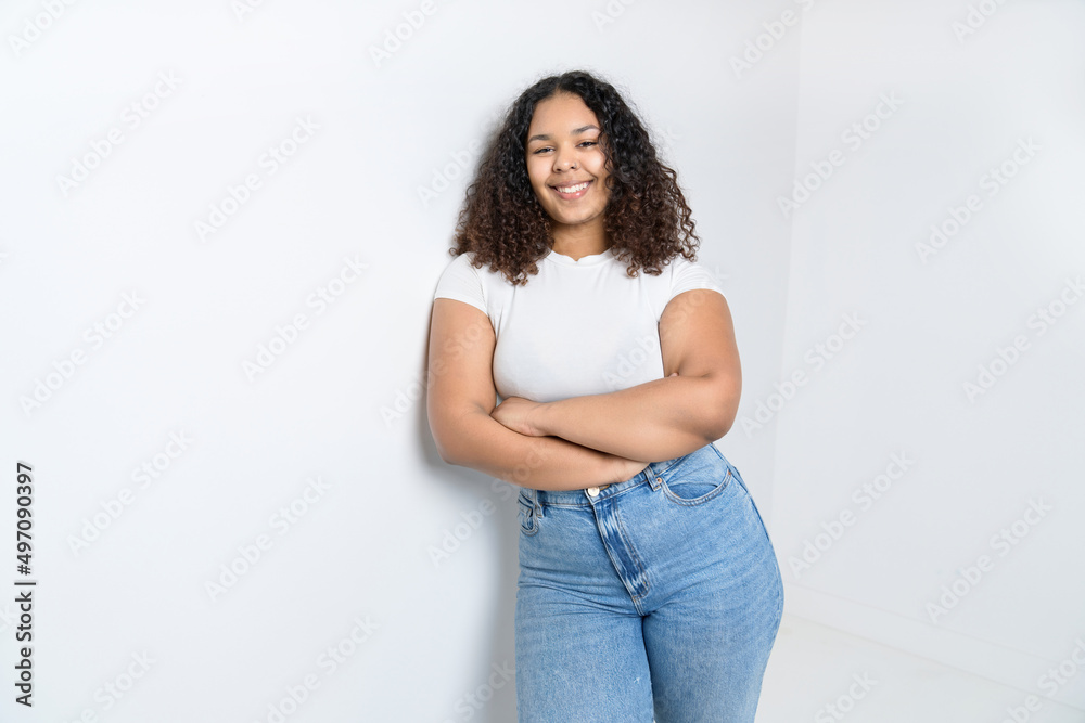 Studio portrait of beautiful brunette young dark-skinned woman Studio portrait of beautiful brunette young dark-skinned woman