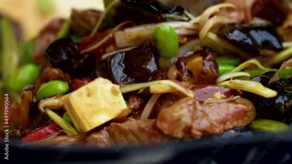 asian street food vegetable close cooking asian street food vegetable close cooking