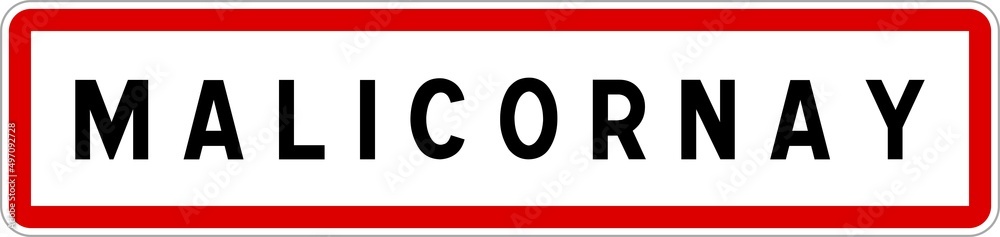 Panneau entrée ville agglomération Malicornay / Town entrance sign Malicornay Panneau entrée ville agglomération Malicornay / Town entrance sign Malicornay