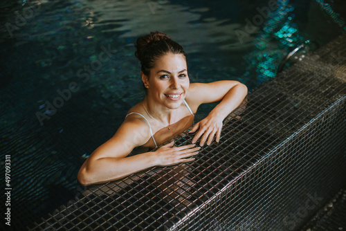 Young woman relaxing on the...