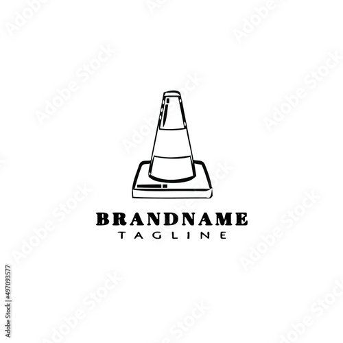 orange cone logo cartoon icon design vector illustration