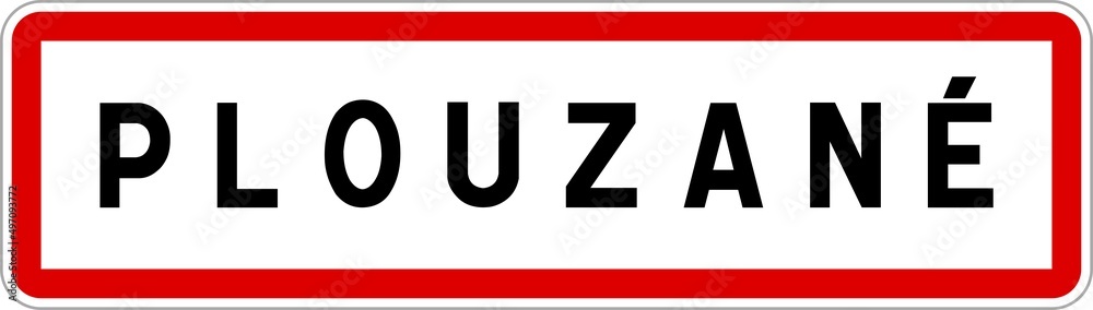 Panneau entrée ville agglomération Plouzané / Town entrance sign Plouzané Panneau entrée ville agglomération Plouzané / Town entrance sign Plouzané