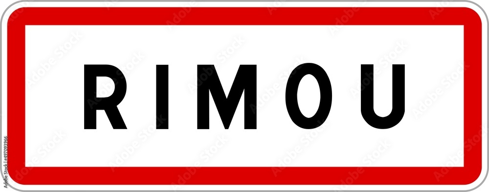 Panneau entrée ville agglomération Rimou / Town entrance sign Rimou Panneau entrée ville agglomération Rimou / Town entrance sign Rimou