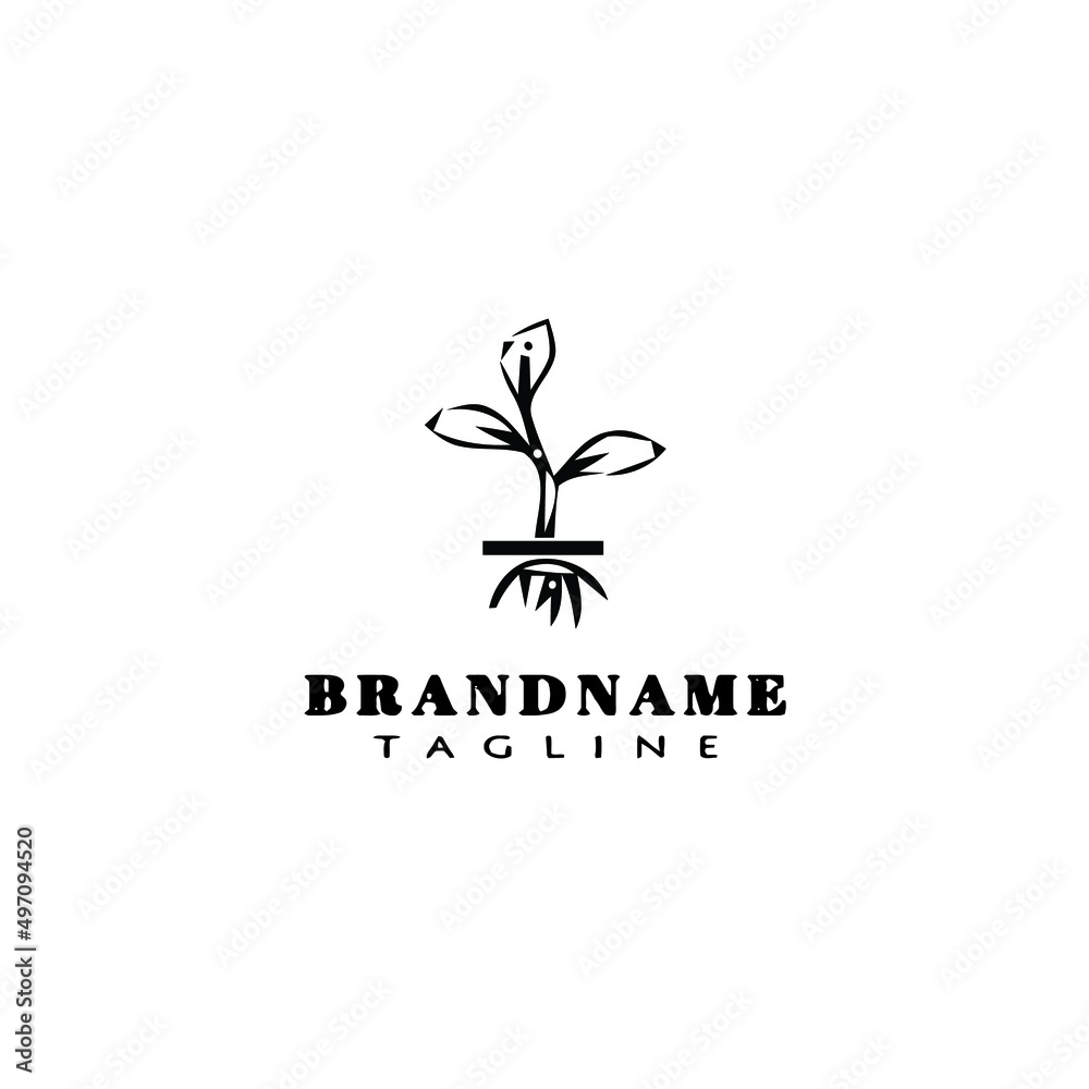 plant with root logo icon design template vector illustration plant with root logo icon design template vector illustration