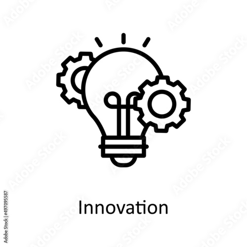Innovation vector Outline Icon Design illustration. Educational Technology Symbol on White background EPS 10 File