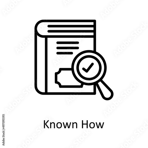 Known How vector Outline Icon Design illustration. Educational Technology Symbol on White background EPS 10 File