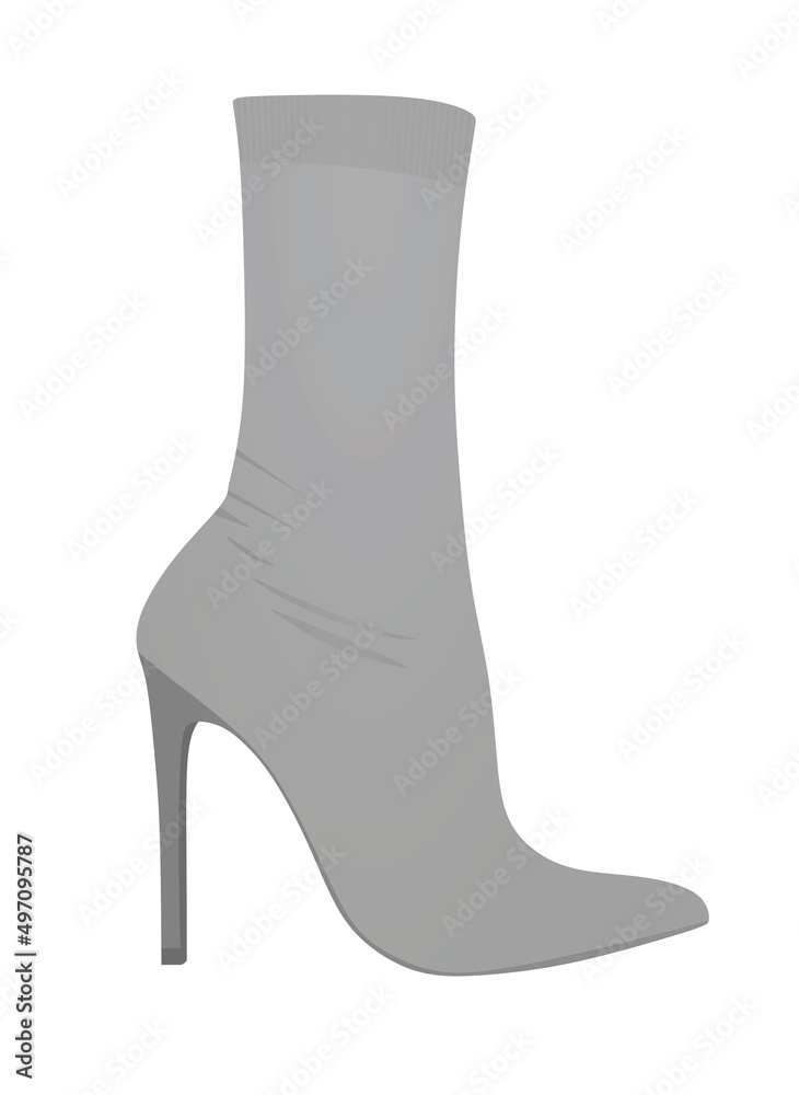 Women long boot. high heel. vector illustration Women long boot. high heel. vector illustration