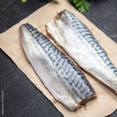 fish fresh mackerel seafood healthy meal food diet snack on the table copy space food background 