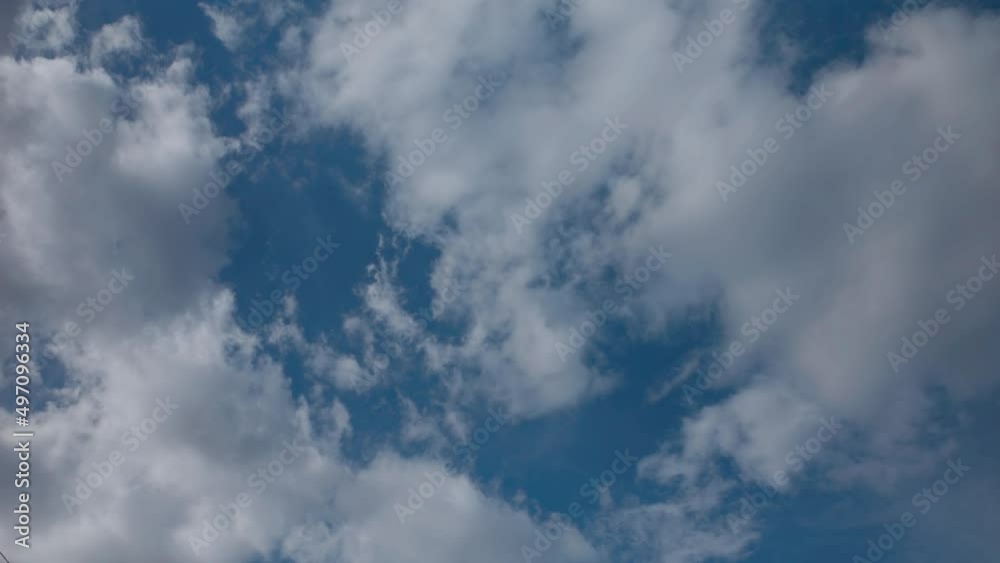 white clouds moving with speed on blue sky, Beautiful in natural background white clouds moving with speed on blue sky, Beautiful in natural background