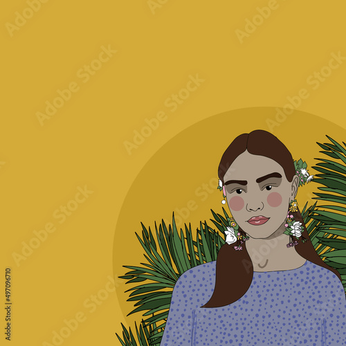 woman with flowers