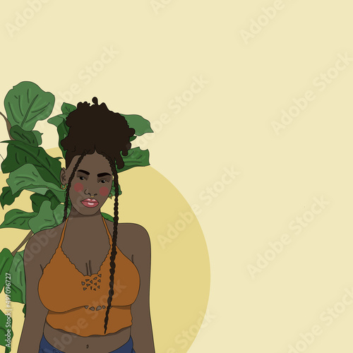 woman with braids