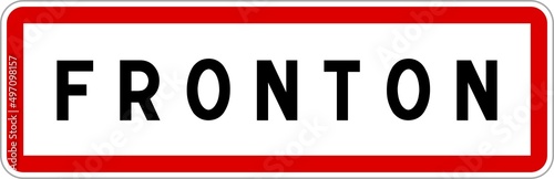Fotografie Panneau entrée ville agglomération Fronton / Town entrance sign Fronton