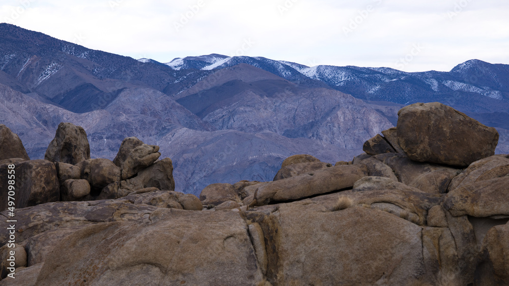 Sierra Nevada Mountains with snow