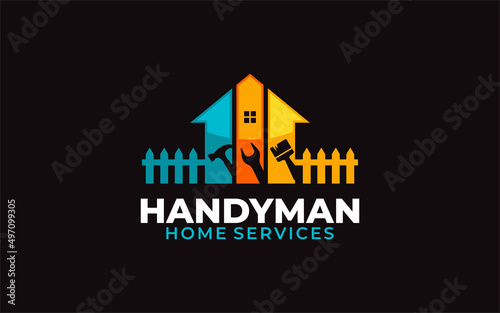 Illustration vector graphic of Construction, home repair, and Building Logo Design template-01 photo