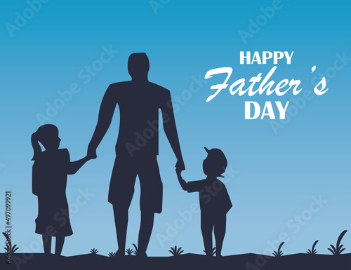 happy fathers day postcard