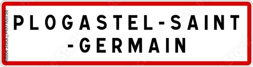 Panneau entrée ville agglomération Plogastel-Saint-Germain / Town entrance sign Plogastel-Saint-Germain