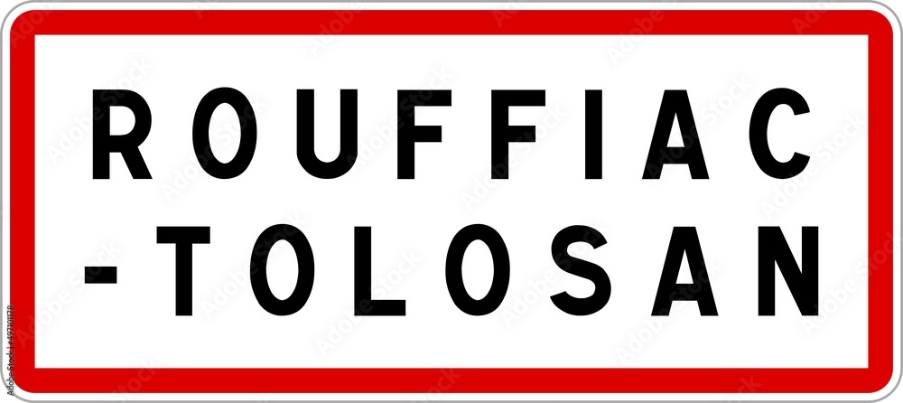 Panneau entrée ville agglomération Rouffiac-Tolosan / Town entrance sign Rouffiac-Tolosan