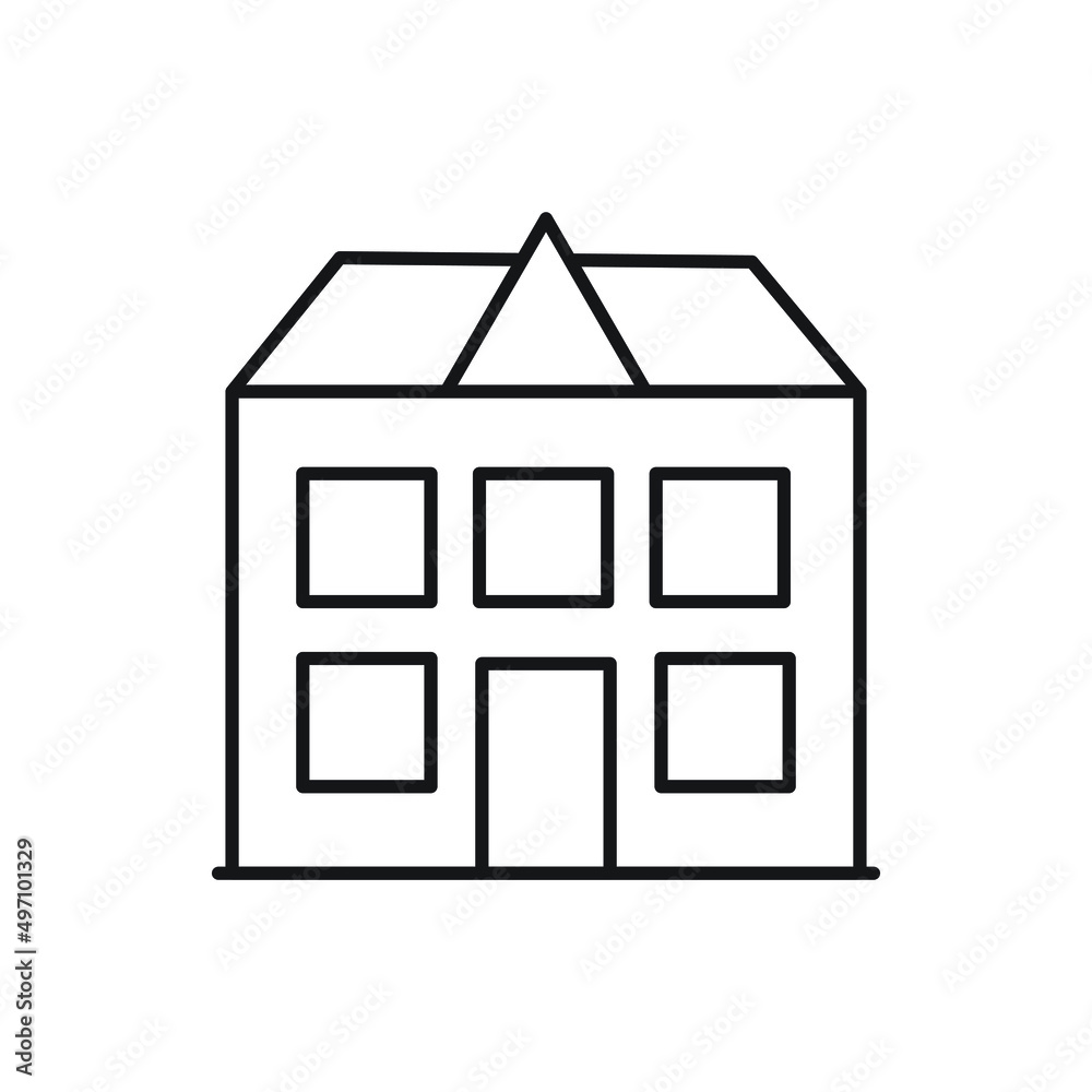 House Icon line for website, symbol presentation House Icon line for website, symbol presentation