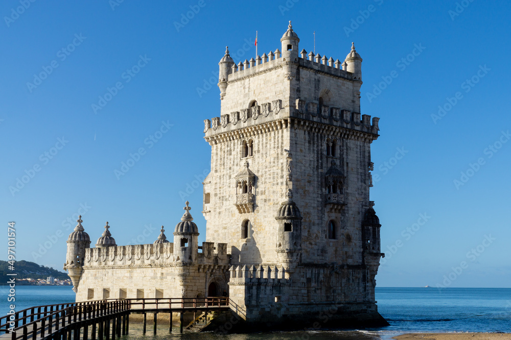 Belem Tower in Lisbon, Portugal.