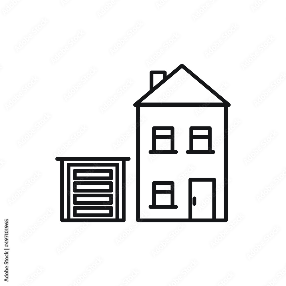 Building Icon line for website, symbol presentation Building Icon line for website, symbol presentation